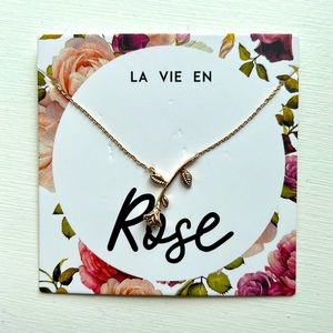 Francesca’s Rose Gold Rose Necklace
